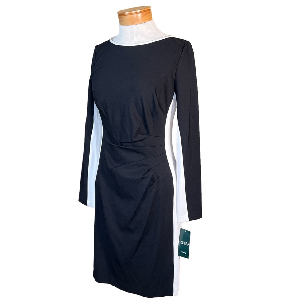 Lauren Ralph Lauren Black & White Knit Dress 6 NWT - Picture 14 of 14